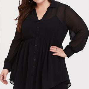Torrid Georgette Babydoll Blouse 5x